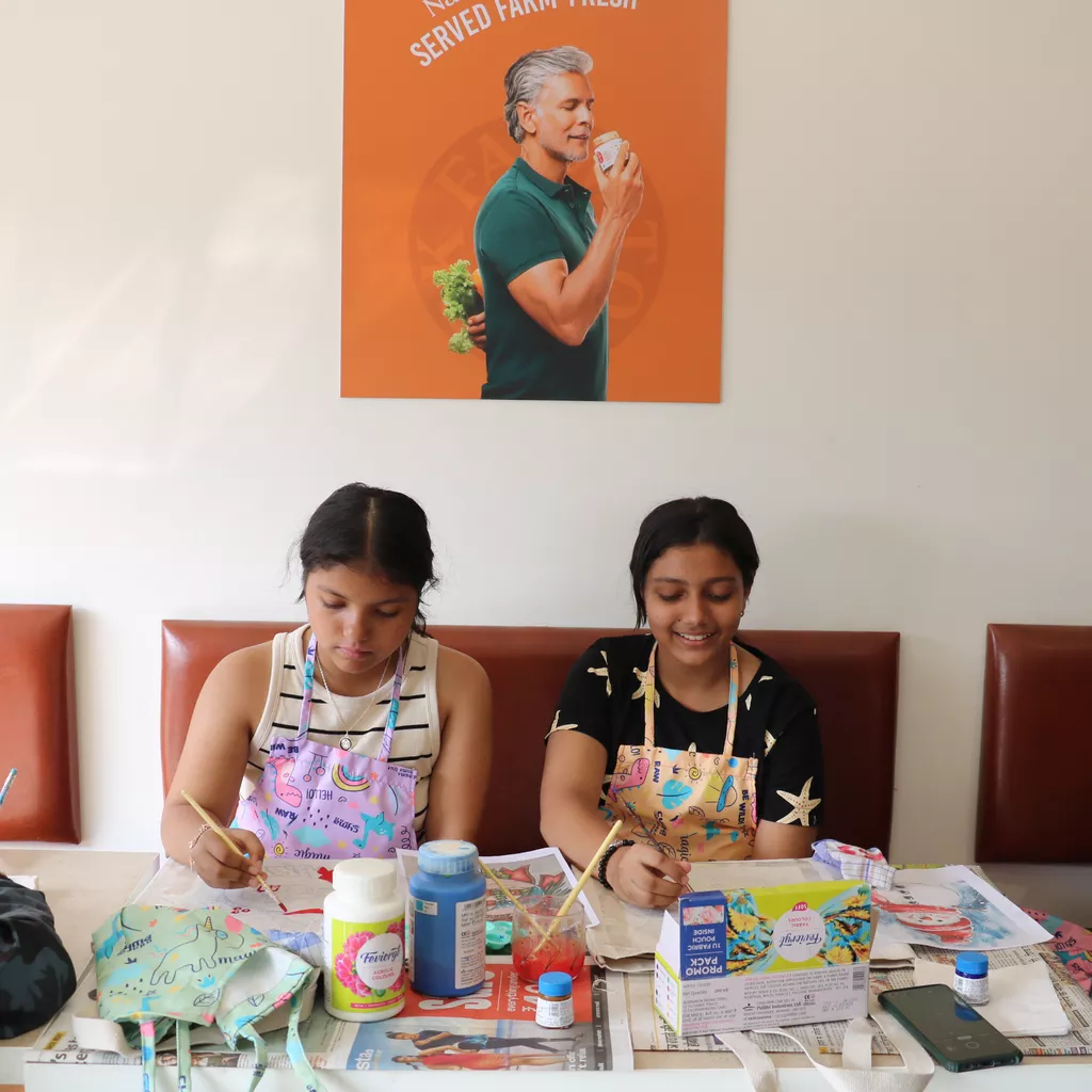 Kids at Nourishing Farms Cafe